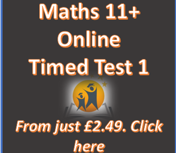 11+ Maths Online Practice Test 1